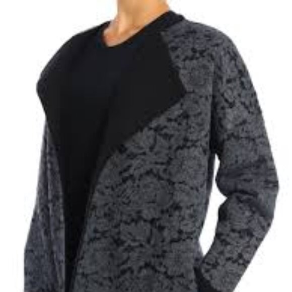 Diane von Furstenberg Jeraldine Lace Paneled Coat in Gray Merino Wool - Picture 7 of 12